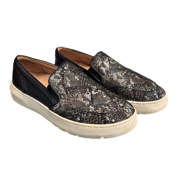 Vionic Women’s Dinora Boa Black Leather Platform Loafers Size 9 - Picture 1 of 10